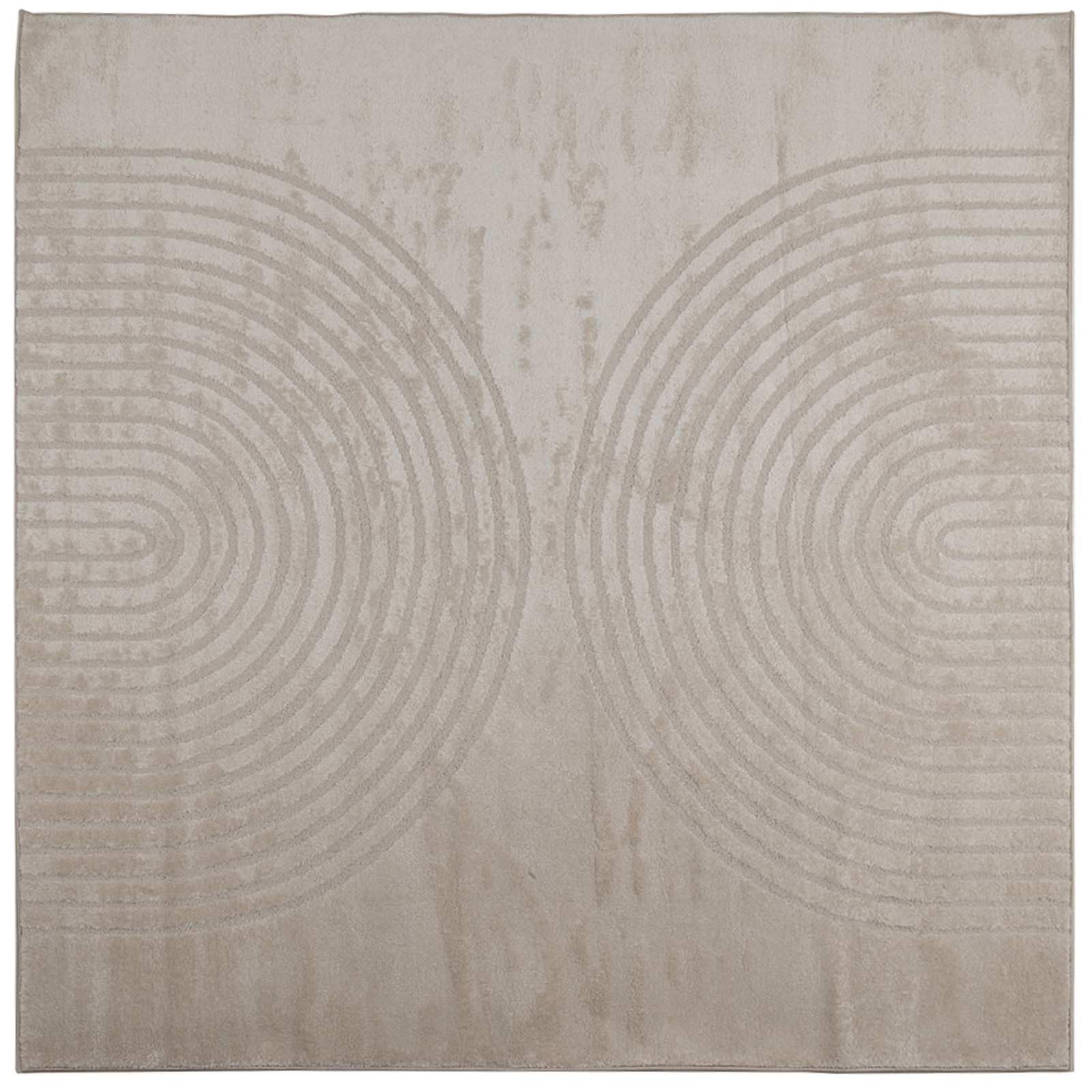 vidaXL Tapis d'intérieur Galati Beige 200 x 200 cm Polyester