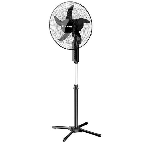 HEPTA WORLD Ventilador de Coluna, Resfriamento, Silencioso, Design Slim para Casa Escritório (PRETO, 220V, 1011)