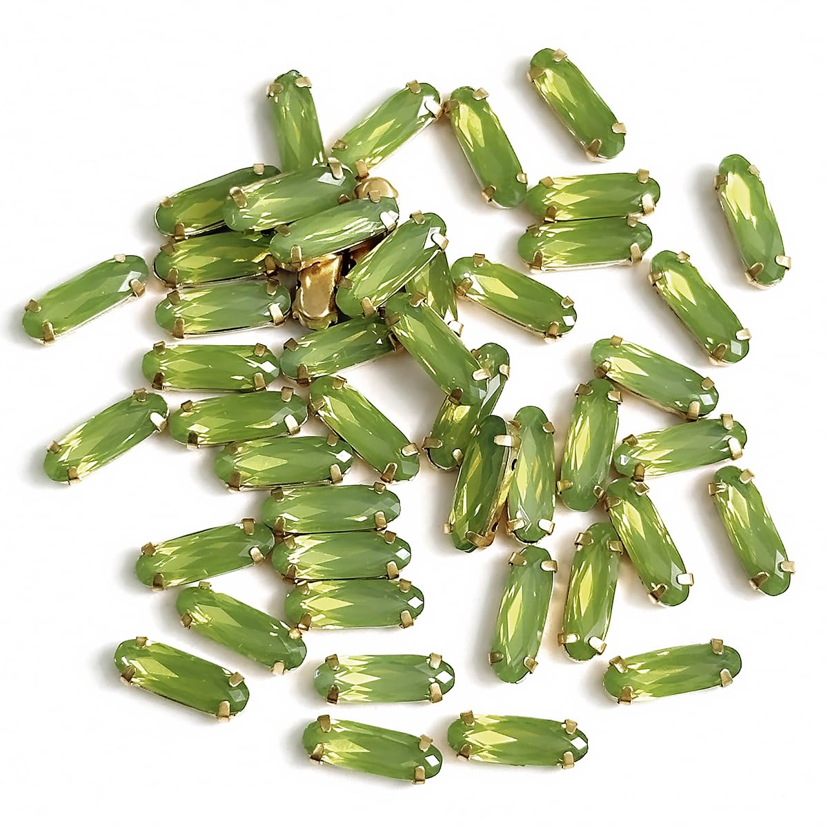 EmbroideryMaterial Sew on Crystal Resin Stones/Rhinestone for Craft, Embroidery, Jewellery Making, Dresses, Embellishments, Bracelet Making (5 * 15MM, Tubelight Shape, Green, 25 Pieces) (B0CYLT6MPM) Amazon Price History, Amazon Price Tracker