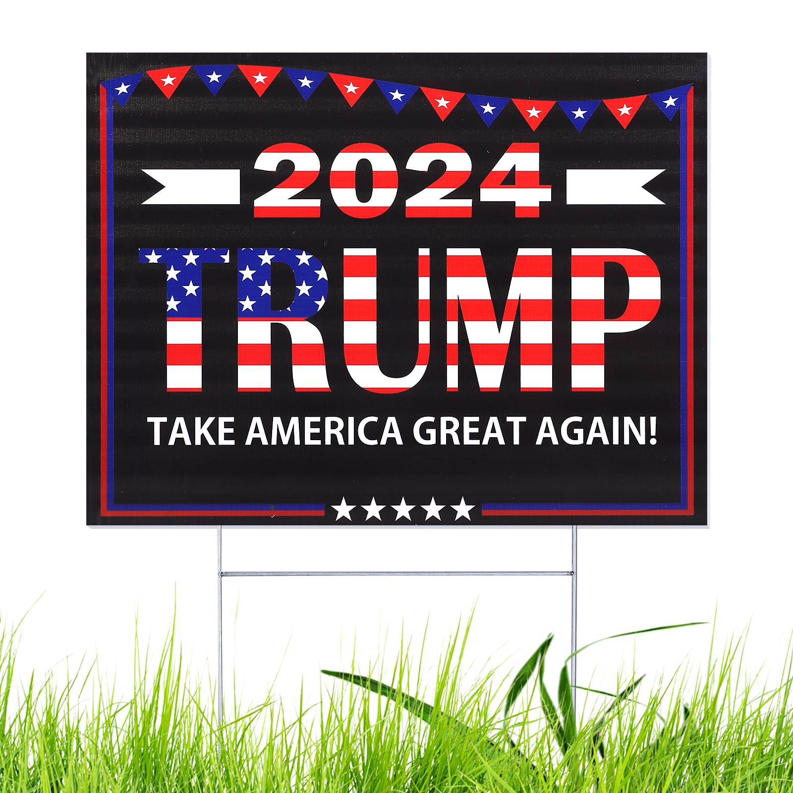 Amazon.com : FF Sgdfc Trump 2024 Yard Sign with H-Stakes - Double