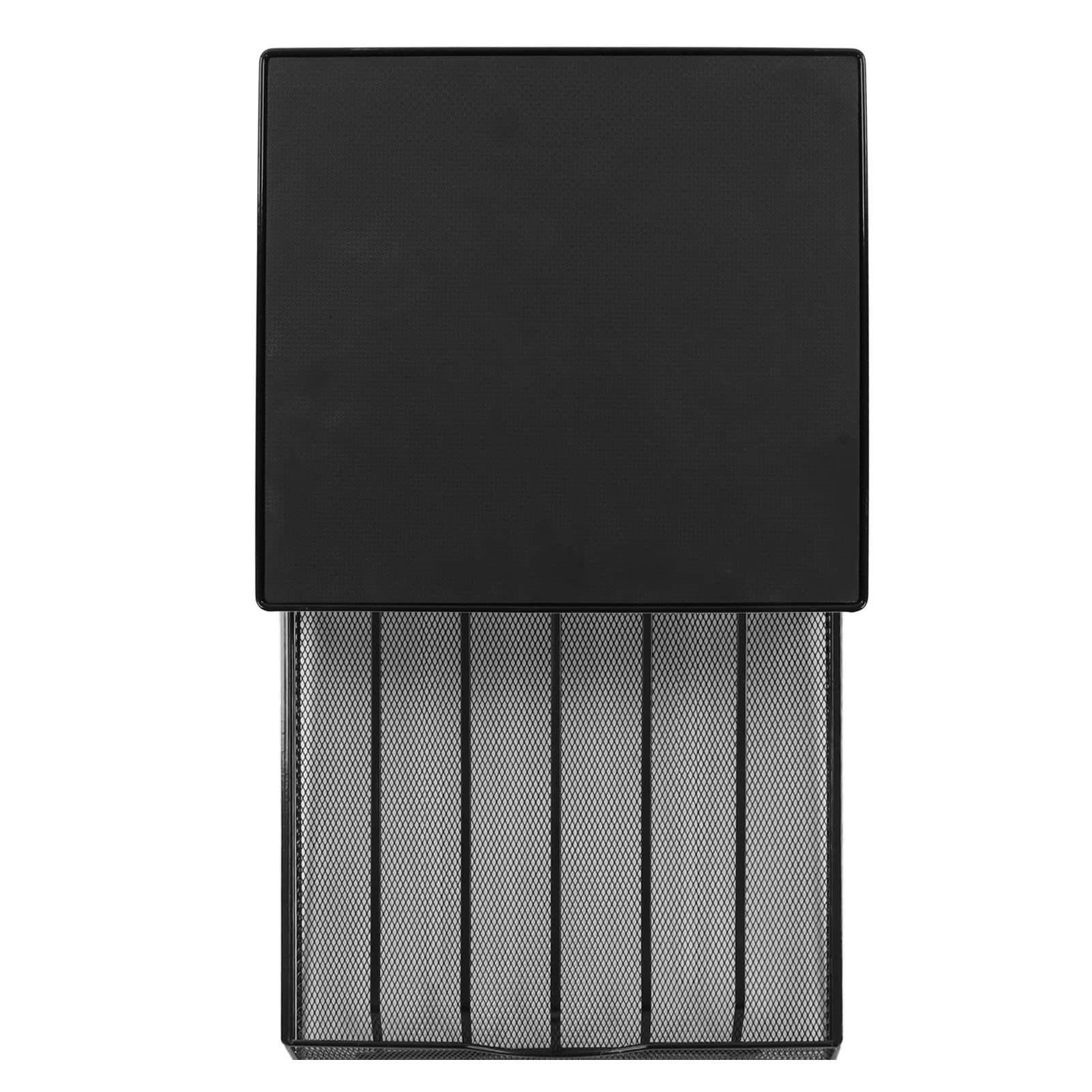 Cassetto Portaoggetti per Cialde di caffè, Cassetto Organizer per Capsule Top Antiscivolo 36 capacità per Ufficio (Nero)