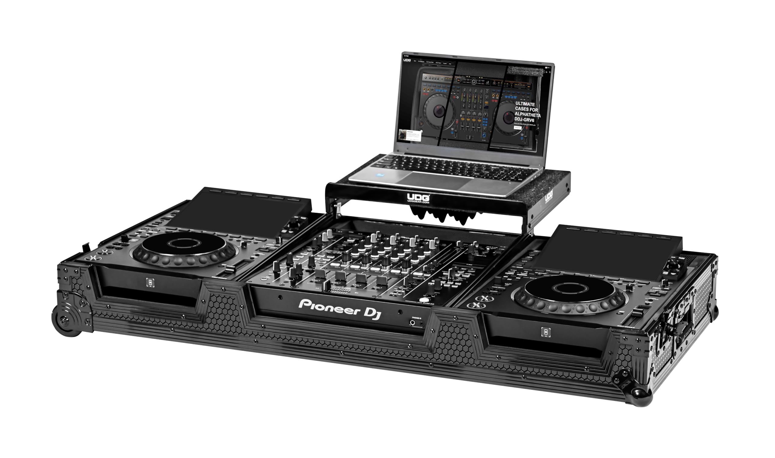 UDG Ultimate Flight Case AlphaTheta CDJ-3000X/DJM-A9 Plus, Black (U91111BL)