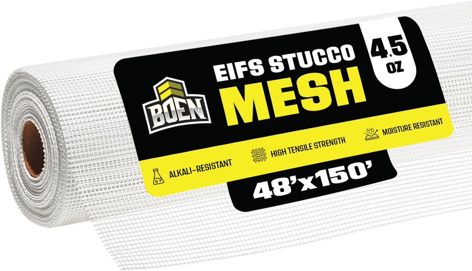 Boen Non-Adhesive EIFS Stucco Mesh Fiberglass (48" x 150' - 4.5 oz.)
