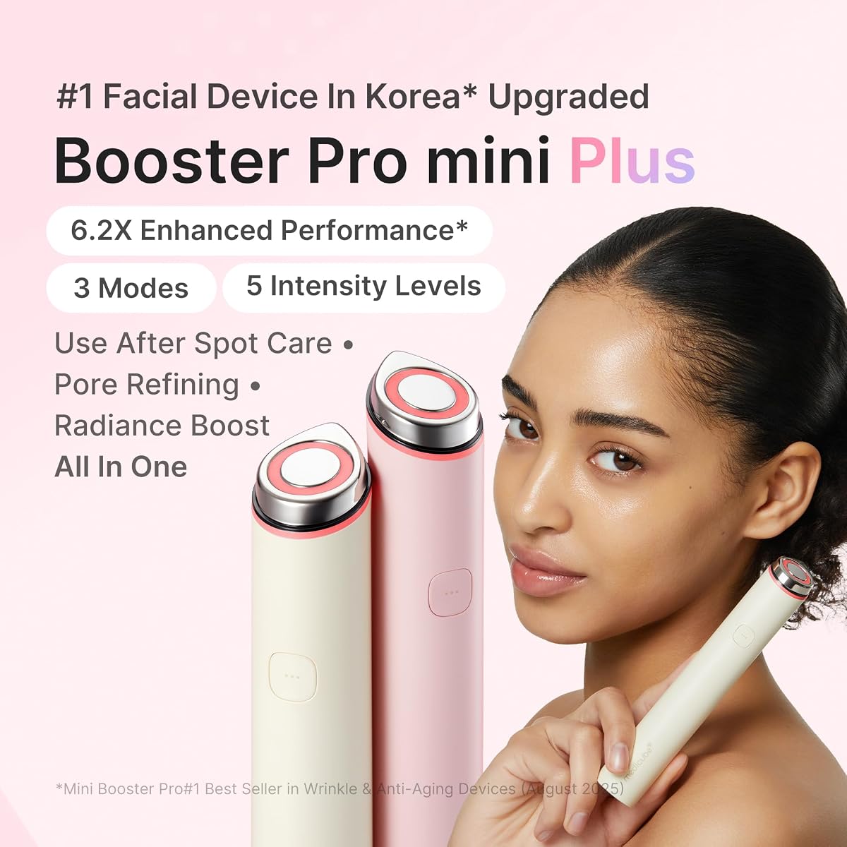 set para reafirmar los ojos y el cuidado de la piel de medicube Pink: Mini Booster Pro Plus rosa y crema para los ojos PDRN | Suave, firme y radiante bajo los ojos | Set coreano para el cuidado de la piel