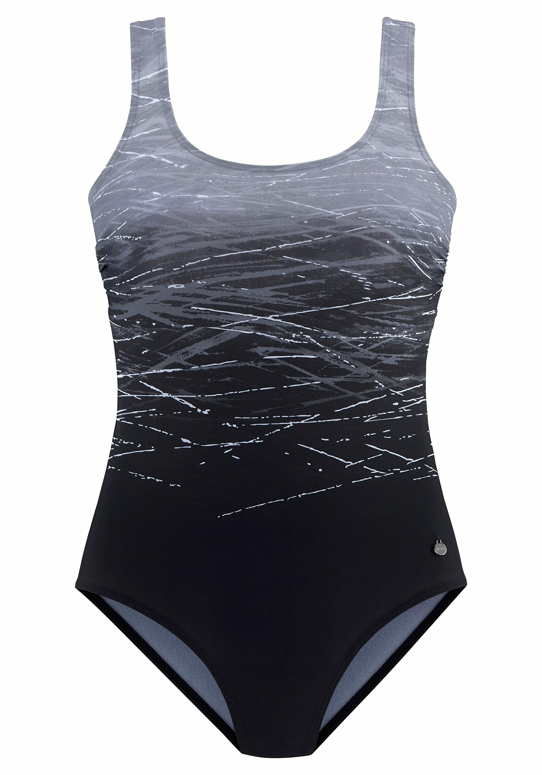 Lascana Damen Badeanzug | mit Farbverlauf, gekreuzten Bändern im Rücken, Softcups, Shaping-Einsatz für eine schlanke Silhouette