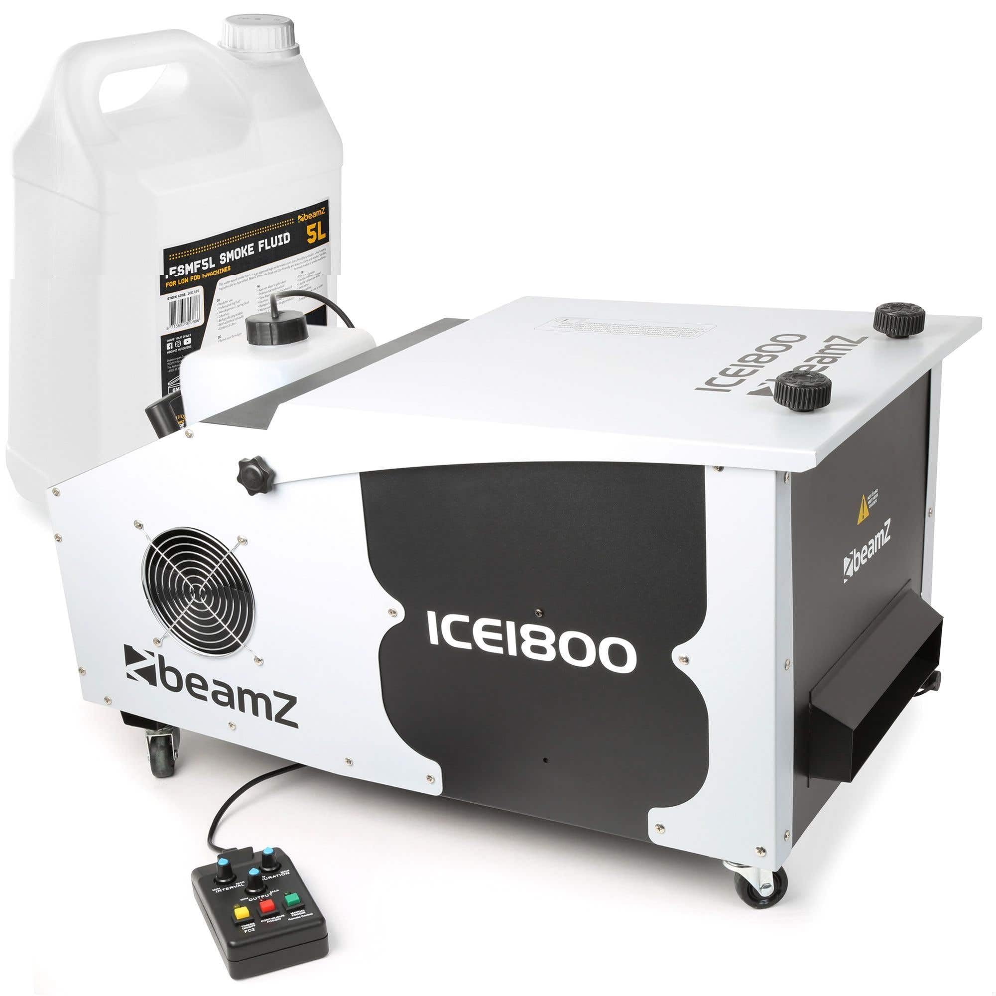 BeamZ ICE1800 - Máquina de humo bajo 1800W para teatros y producciones