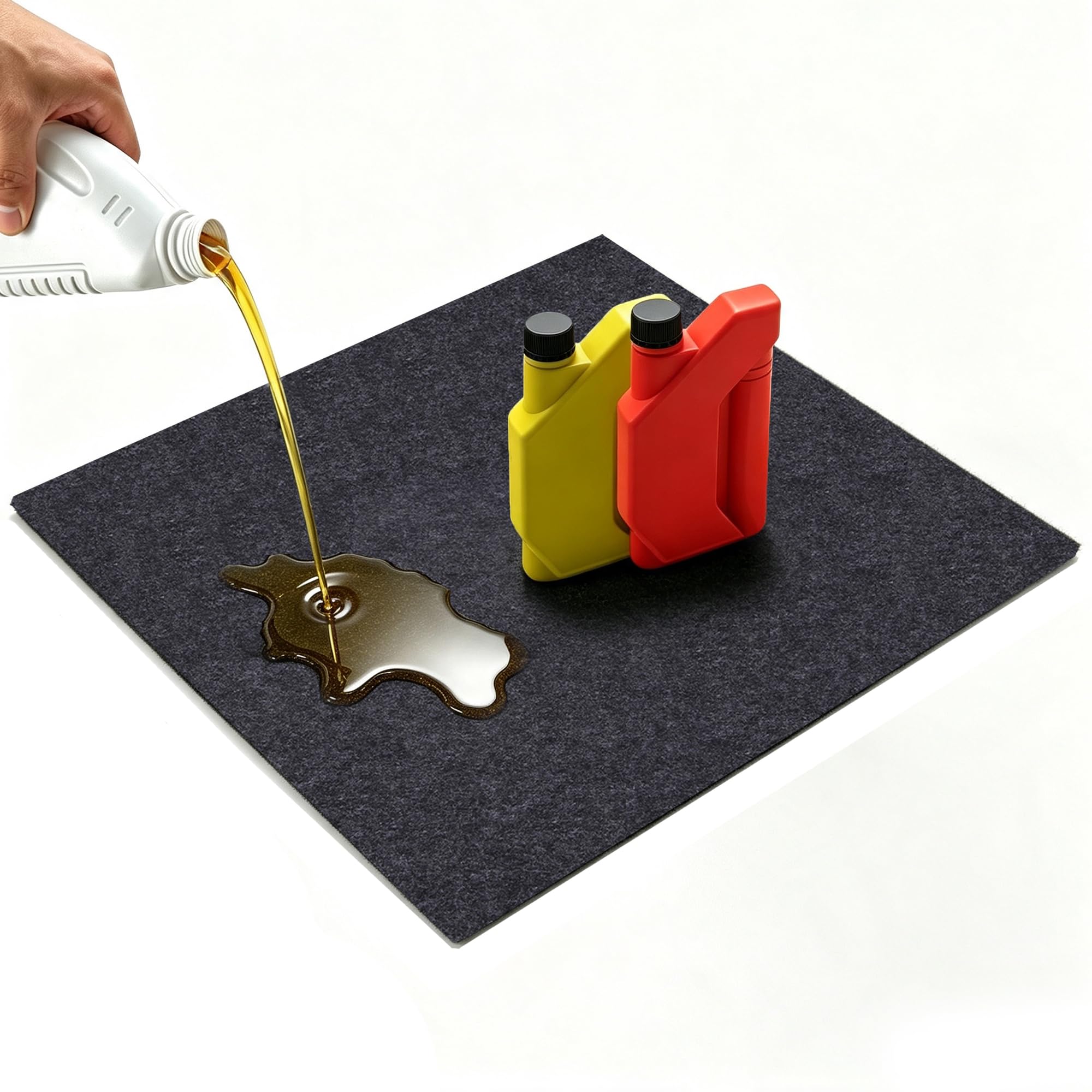 Tappetino per Olio Assorbente, Riutilizzabile, Leggero, Contiene liquidi, Protegge la Superficie del Garage o del Negozio, 36 x 30 cm