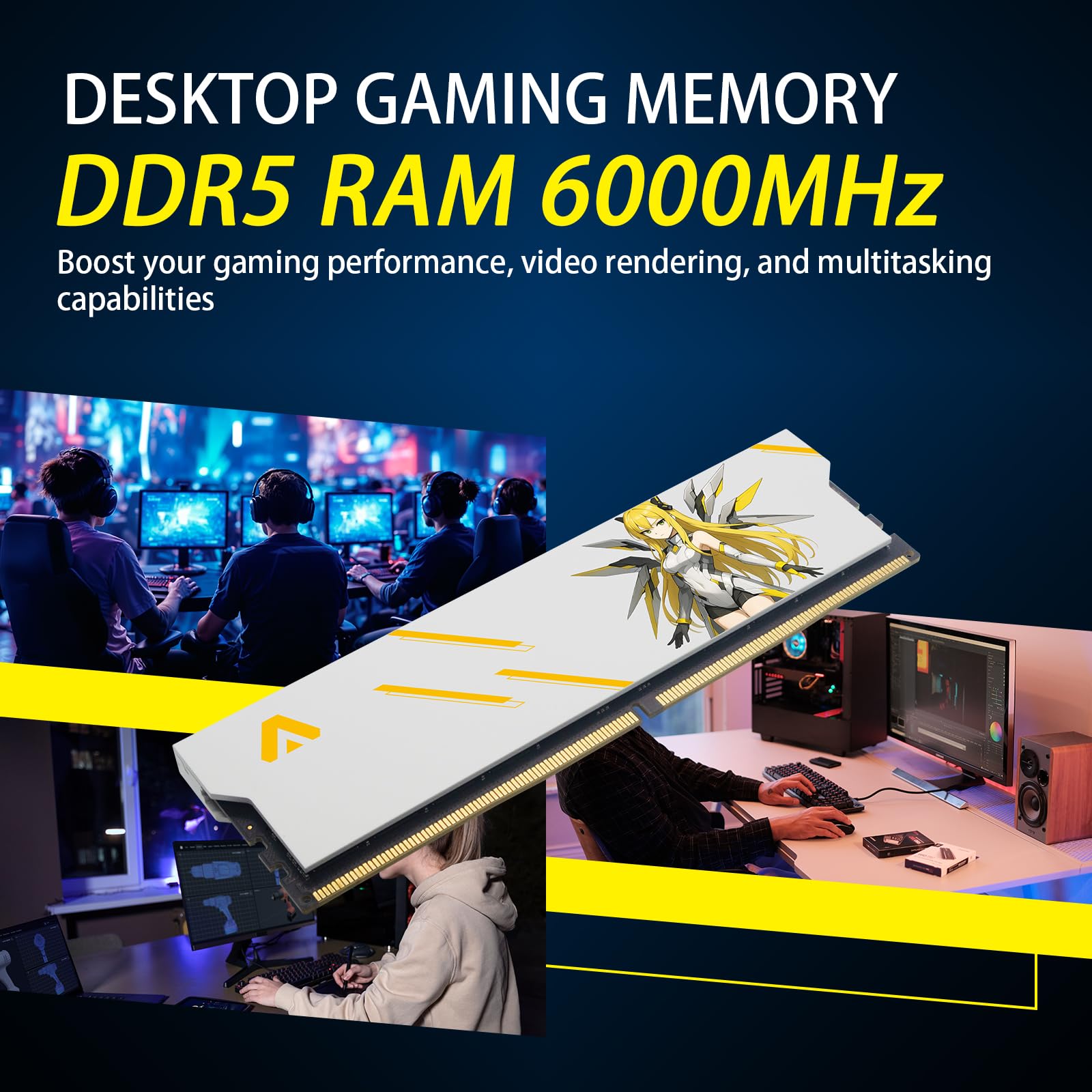 Acclamator DDR5 RAM 32GB (2x16GB) 6000MHz (PC5-48000) Desktop