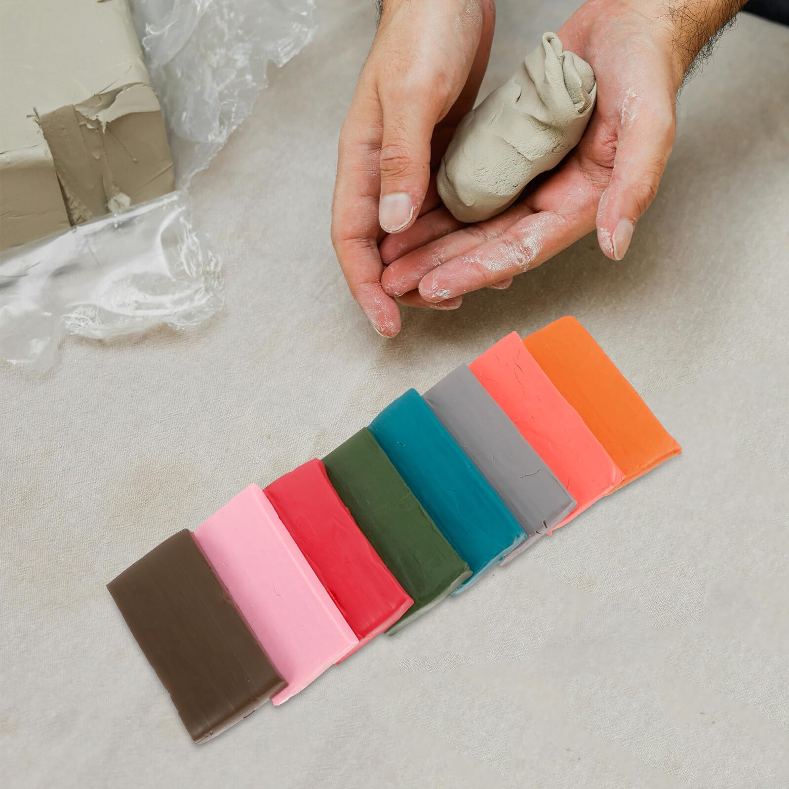 Modellazione Argilla per Adolescenti Colori Kit Creativo DIY con Argilla Polimerica Leggera Portatile per Lavori Manuali e Regalo