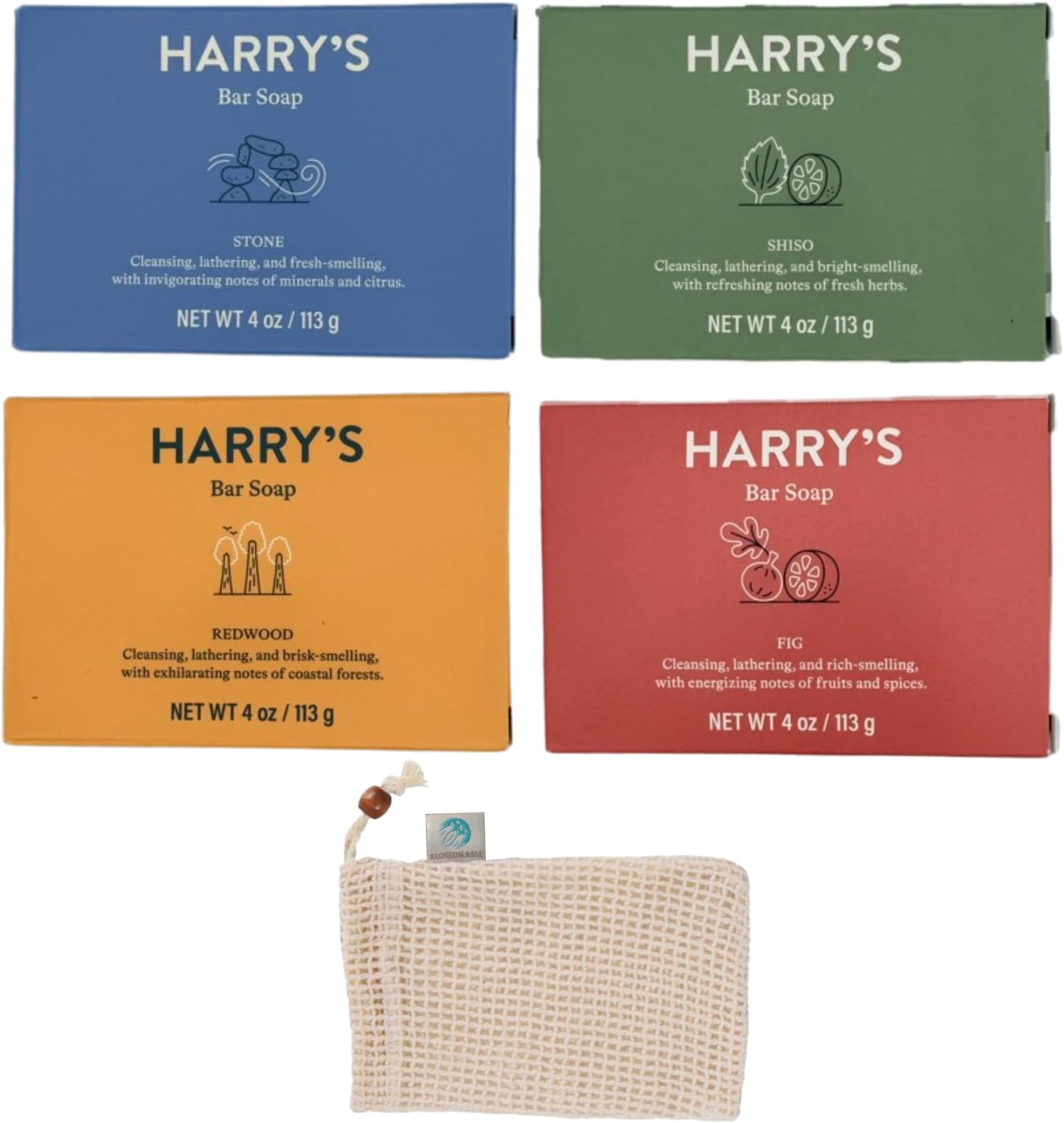 Harry's Bar Soap for Men, Wildlands Scent, 4 oz. Soap Bar