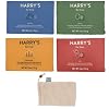 Harrys Body Wash Bar Soap For Men Bundle 4 pk Stone, Shiso, Redwood, Fig 4 oz ea. with Soap Bag Bath Soap Bars