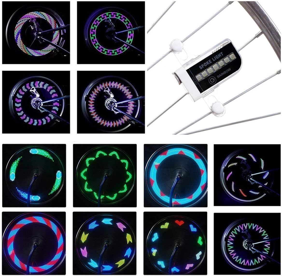 Bicycle Spoke Lights, Waterproof LED Bike Wheel Lights with 30 RGB Patterns, Motion Sensor Tire Lights for Kids & Adults, Safety Cycling Wheel Light for MTB, Road Bike & Night Riding (1)-image-37