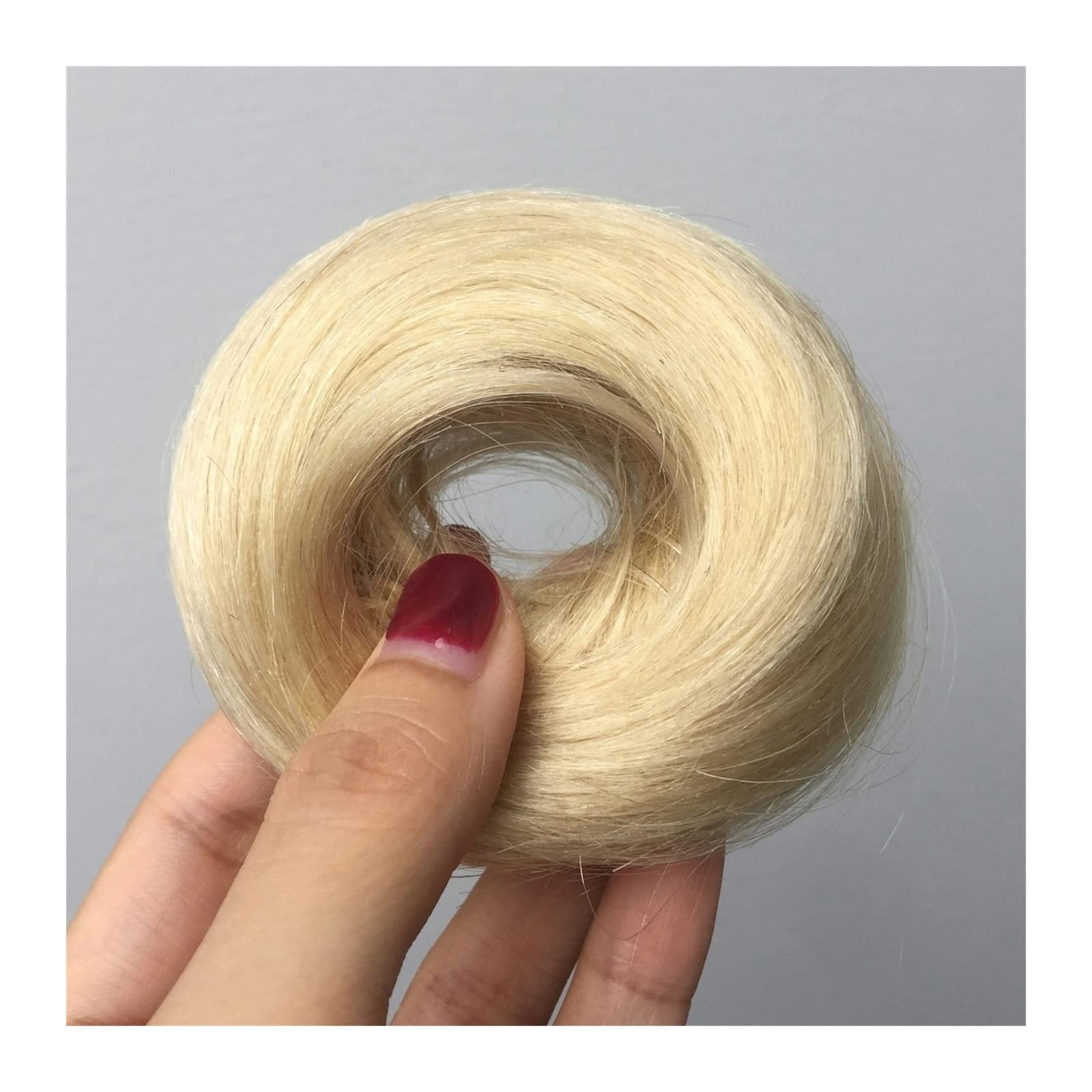 Messy Bun Haarteile 1/2PCS Band Pferdeschwanz Scrunchy Haarteil for Frauen Echthaar Dutt Chignon Unordentliche Dutt Haarteile Donut Chignon mit elastischem Gummi Brötchen Haarteil (Size : 2 Piece, C