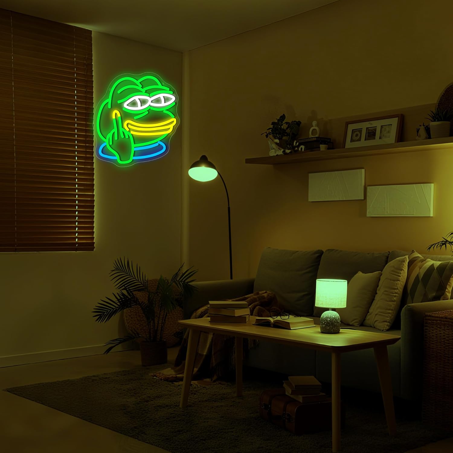 Frog Neon Sign for Wall Decor Frog Led Neon Light for Man Cave Birthday Gifts for Young People Dimmable Led Sign for Bedroom Dorm Decor Size11.6 * 11.2In (P294) - Image 4