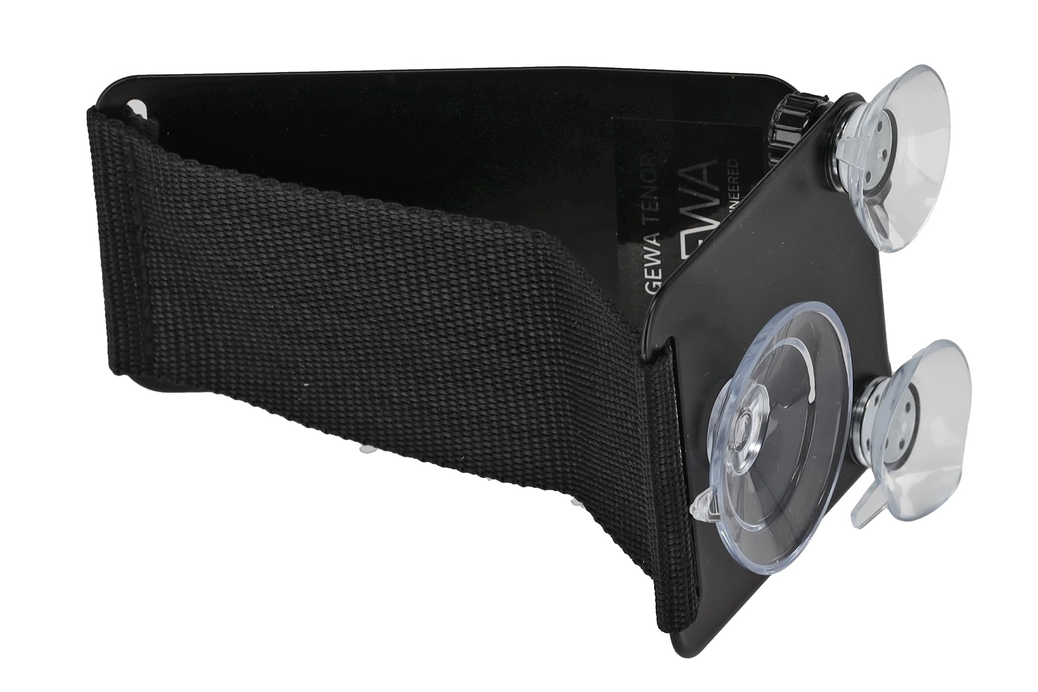 GEWA Soporte para guitarra tenor - plegable de metal - estrecho, también adecuado para aros planos - cinta cosida - negro