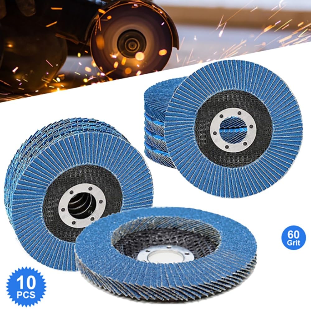 10 Stück 115 mm Fächerscheiben Ø115 Metall Holz Schleifscheiben