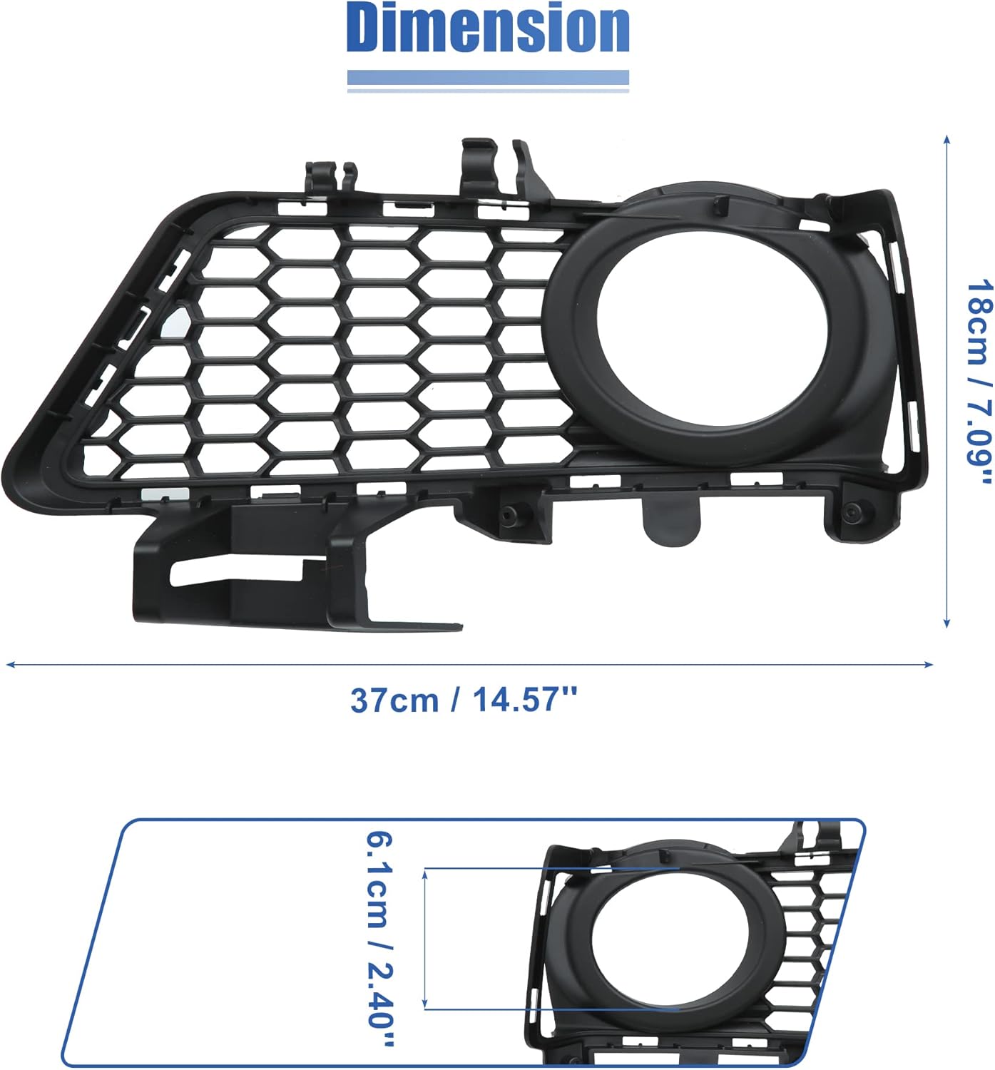 X AUTOHAUX 1 Pair 51118054155 51118054156 Front Right Passenger Side and Left Driver Side Fog Light Grille Cover Trim for BMW 3 SERIES F30 F31 M SPORT 2011-2015