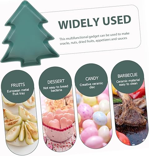 Miniatura 6 de Bandeja de árbol de Navidad para servir platos para entretener, bandeja de dulces, árbol de Navidad, plato de ensalada, plato para el hogar, moldes