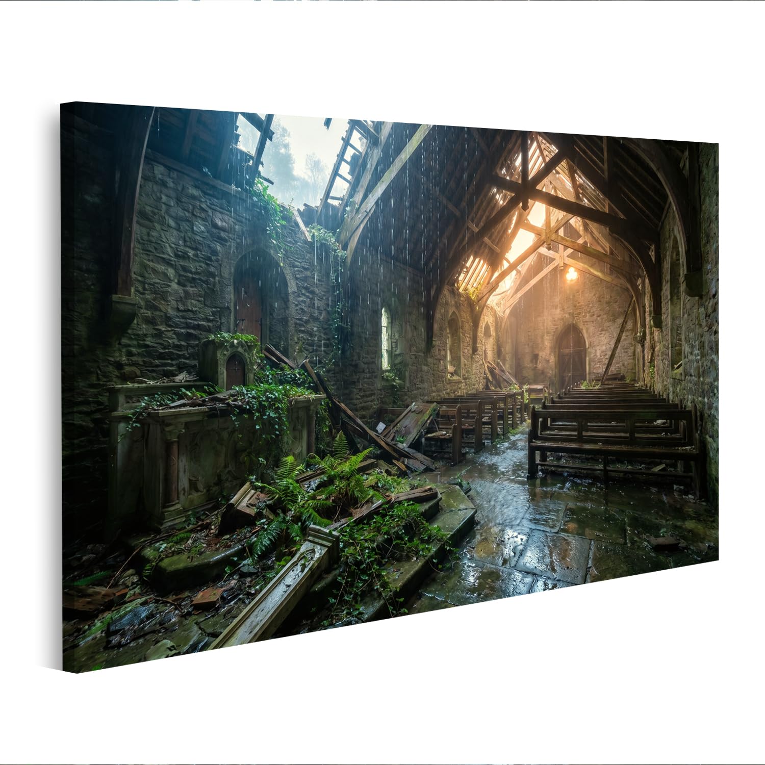 Tableau sur toile ruine mystique pour explorateurs d'histoire