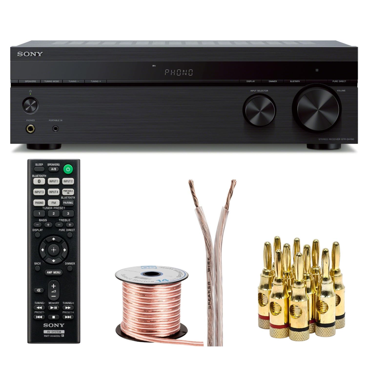 Amazon.com: Sony STRDH190 2-ch Stereo Receiver with Phono