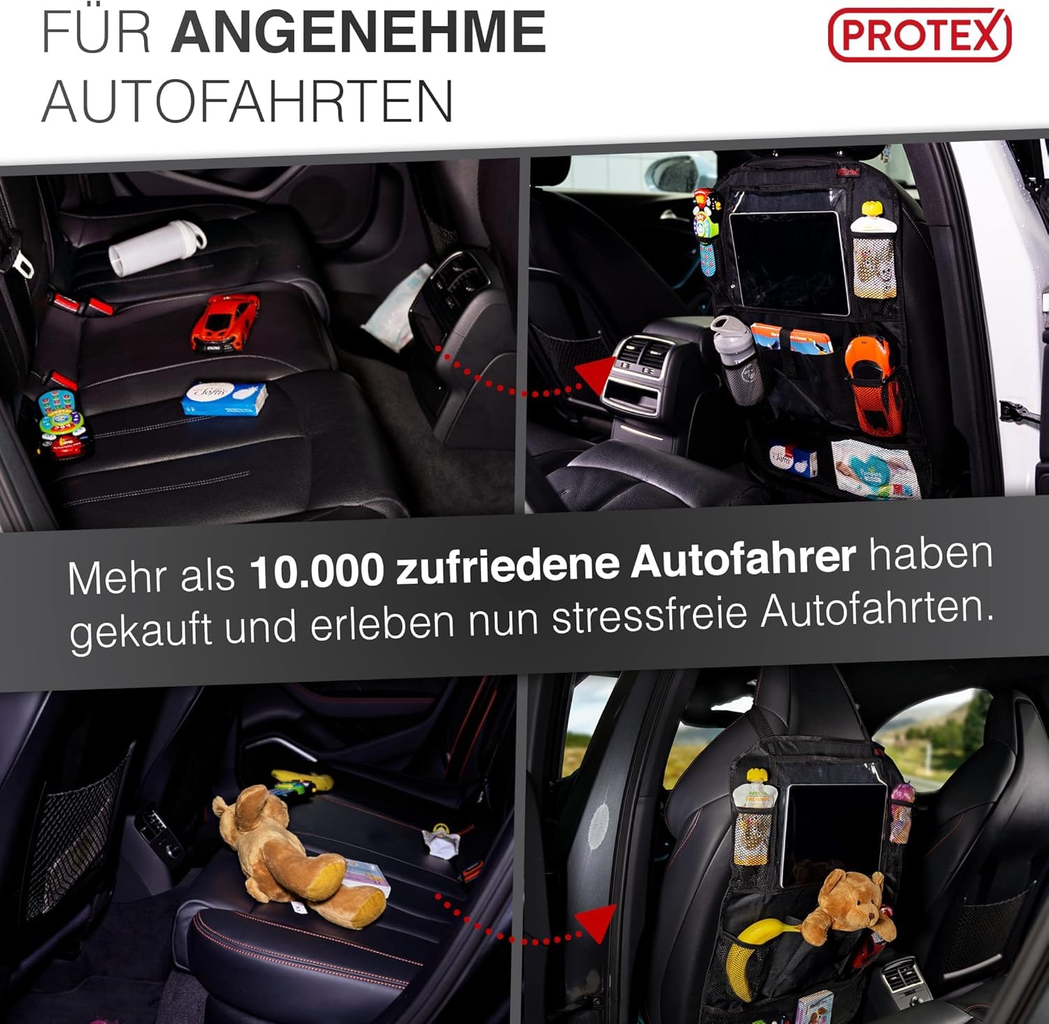 Protex Premium Set Of 2 Backrest Protector Car Back Seat
