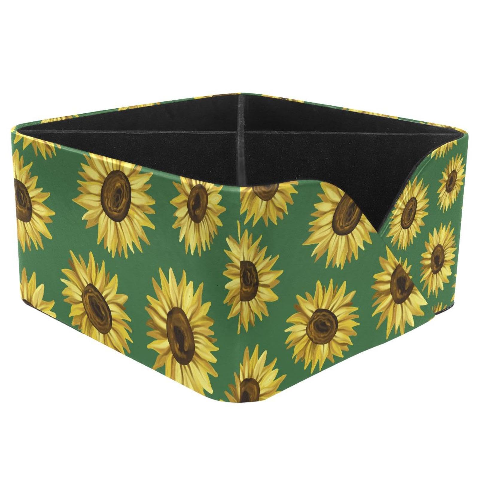 KengjuTesu Summer Sunflowers Desktop Organizer Pen Holder, Rectangular Pencil Cup for Office, Study and Makeup Stations