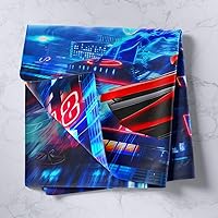 Vista 2 de Feelyou Tapiz de pared rojo de coche de carreras para niños, tapiz de coche deportivo de velocidad para colgar en la pared para niños y niñas, tapiz