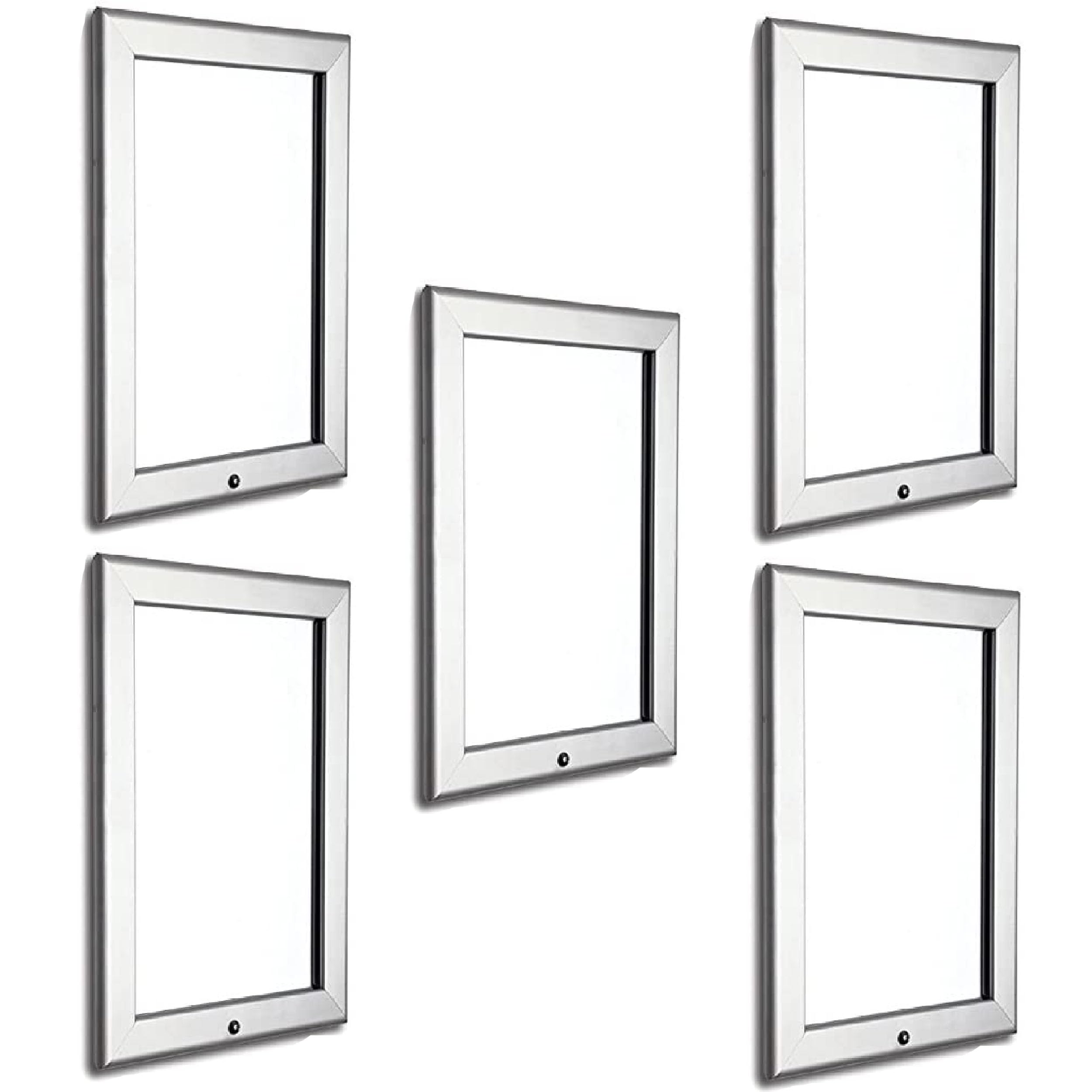 A4 Aluminium Silver Lockable Outdoor Snap Frames Poster Holder A4 SIZE PACK OF (1,2,3,5, AND 10) (5)