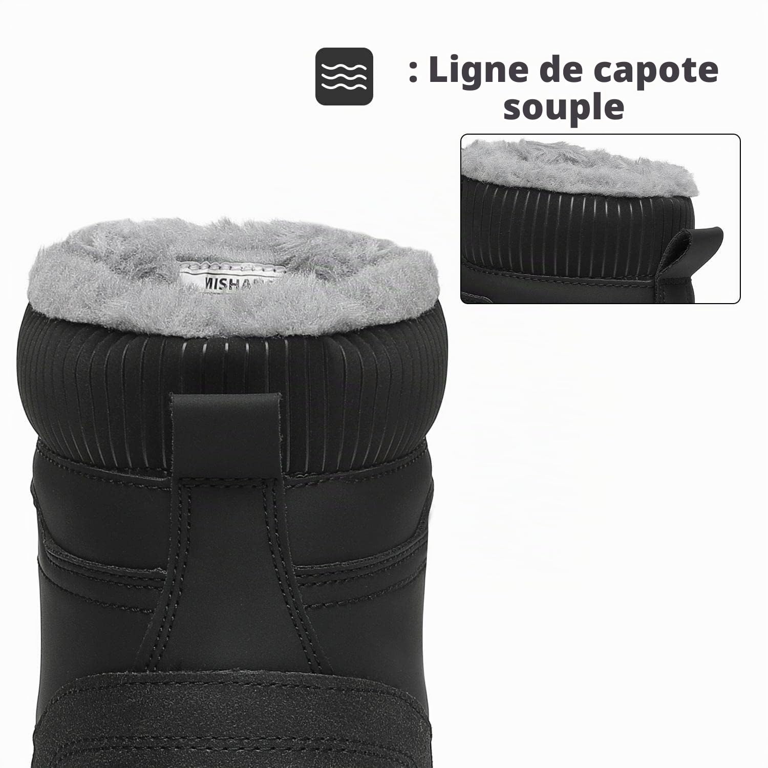 Mishansha Chaussures d'hiver Homme Femme Légère | Bottes de Neige，Bottines，Répondant à l'eau，Antiderapante，Avec Chaude Doublée，pour Randonnée，Trekking，Marche