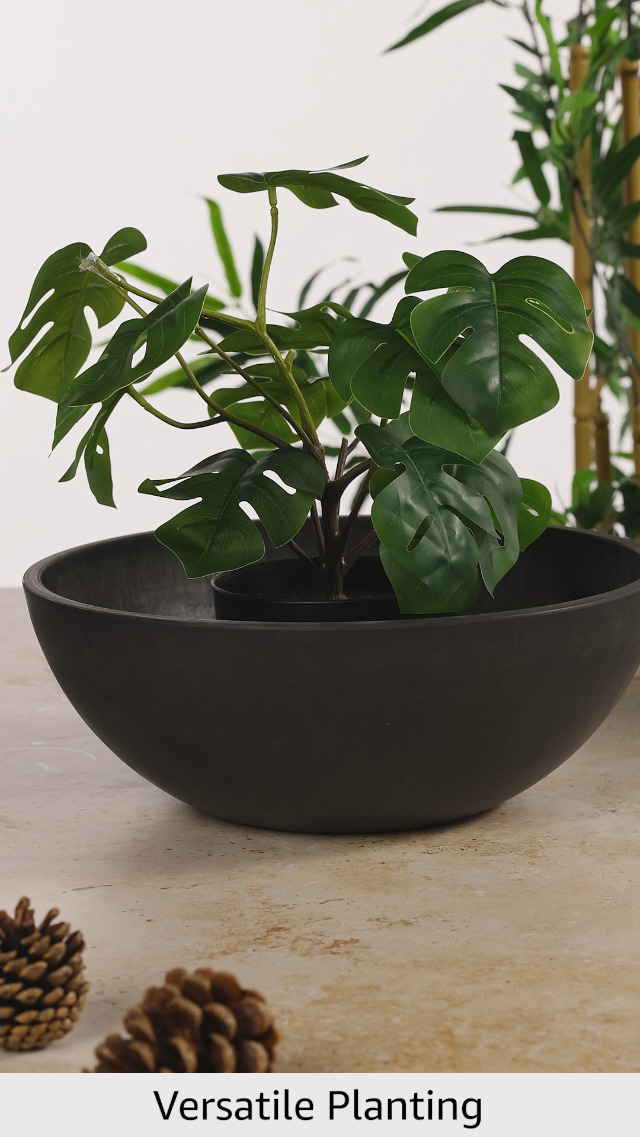 Amazon.com : PSW Pot Collection M30DC 12-inch Plastic/Stone/Wood