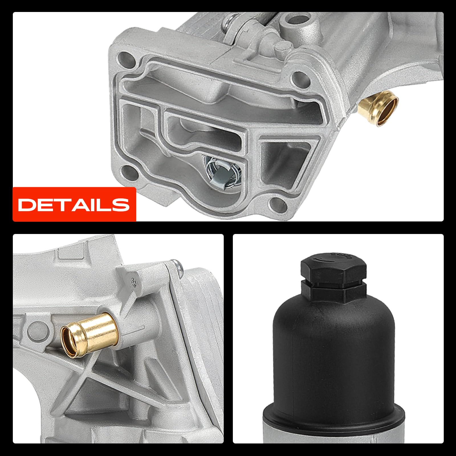 Frankberg Radiatore dell'olio Filtro dell'olio Benzina Compatibile con SLK R171 1.8L Sprinter 3-T Bus B906 1.8L Classe CLC CL203 1.8L
