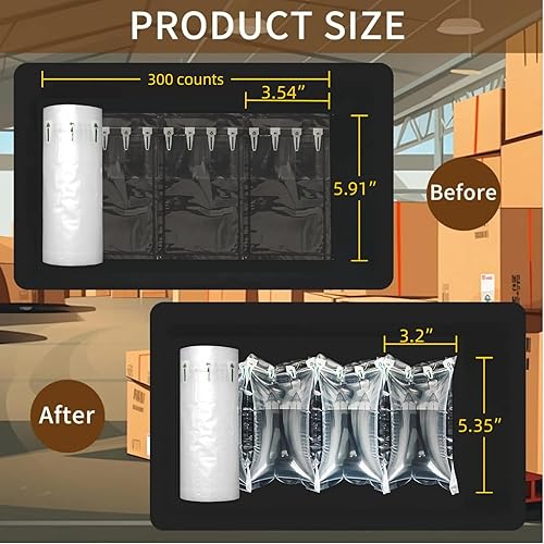 Vista 9 de Almohadas de aire para envío, bolsas de aire inflables para embalaje, 4.72 x 7.87 pulgadas, bolsillos de aire para embalaje de suministros