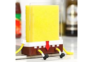 Kitchen Cartoon Sponge Holder with 4 Free Sponges! Available in 3 Colors!