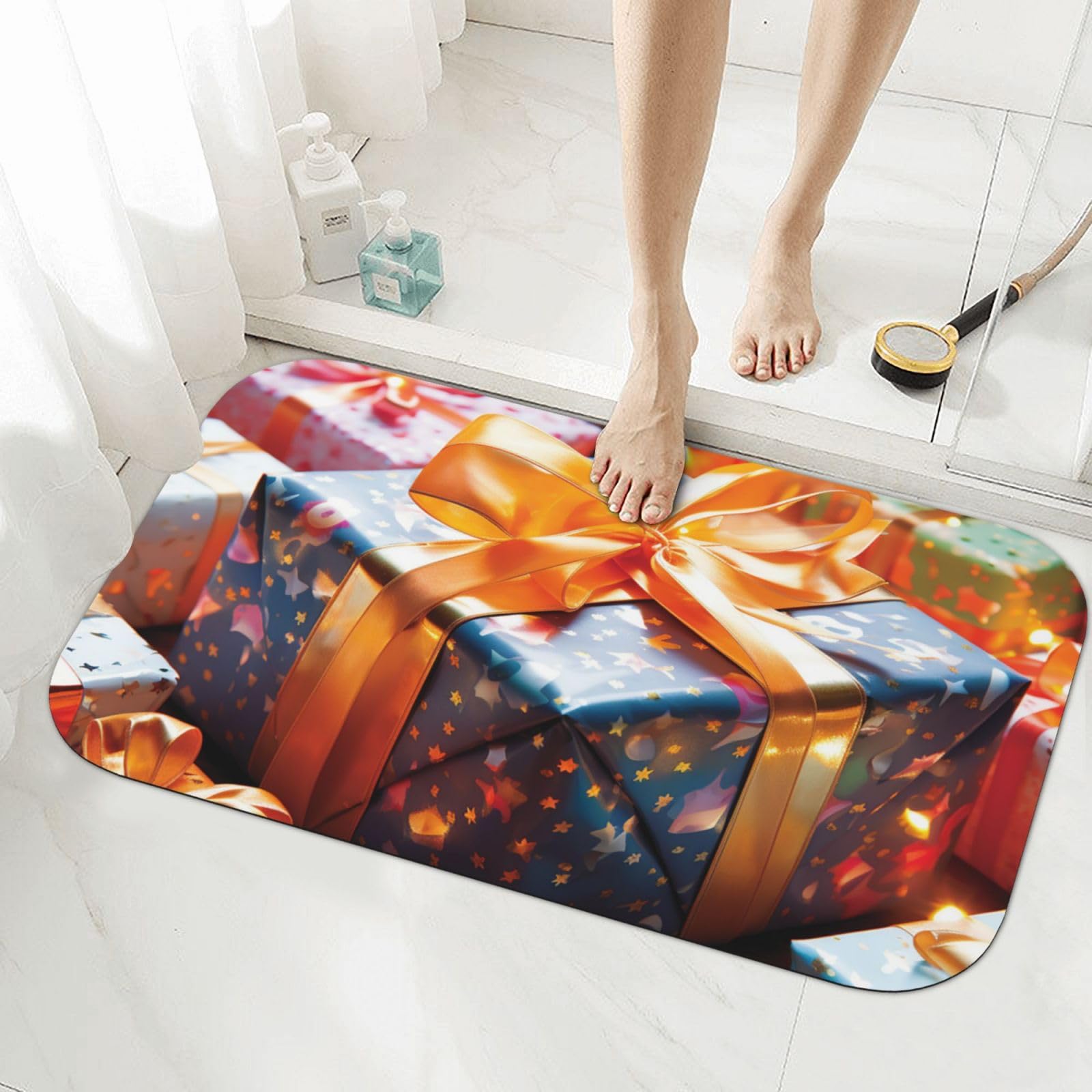 Tapis de bain en terre de diatomée super absorbant et anti-dérapant 50x80cm