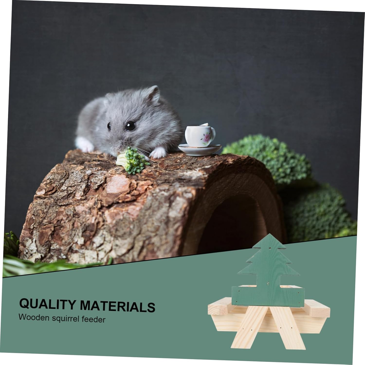 Squirrel Food Backyard Wooden Acorn Loader Peanut Feeder for Outdoor Pet