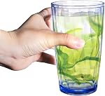 Hedume paquet de 6 17oz Verres à boire de qualité supérieure, ensemble 6 Coupes de tumbler empilables, coupes d'eau en plastique BPA Gratuit