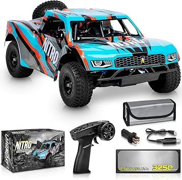 1/8 Scale Brushless RC Cars for Adults,Max 40mph Electric Off-Road Monster Truck,Waterproof High Speed RC Car 4WD Remote Control Car with 3S Lipo 30+ Min Play, All Terrain