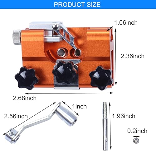 Miniatura 2 de MOCW Kit de afilador de motosierra de motosierra, herramienta de afilador de motosierra rápida de manivela para motosierras de cadena de 8 a 22