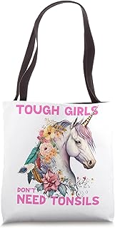 Tonsil Surgery Recovery Design Girls Unicorn Tonsil Removal Tote Bag