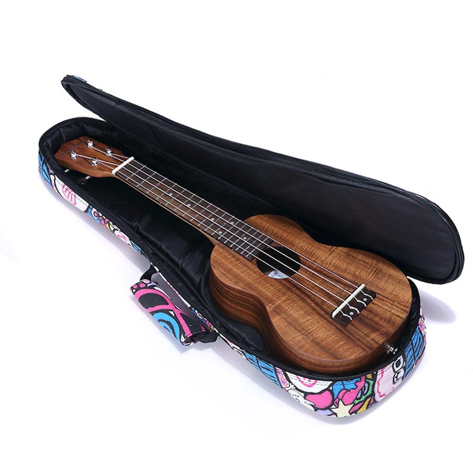 Jeffergarden Custodia per Ukulele Zaino per Ukulele in Tessuto Resistente All'acqua a 4 Corde con Multitasca per Concerti (26 pollici)