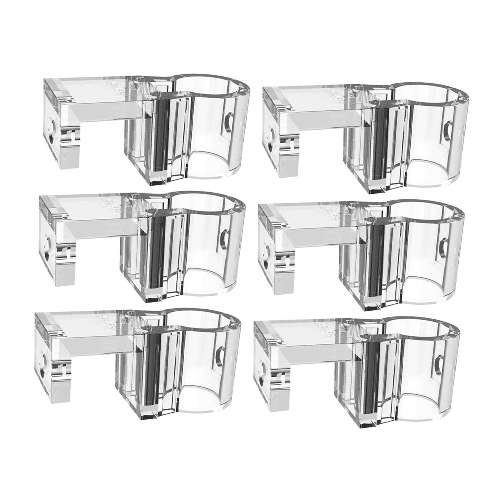 Pot aquarium suspendu transparent avec ventouse pour l'aquascaping x6
