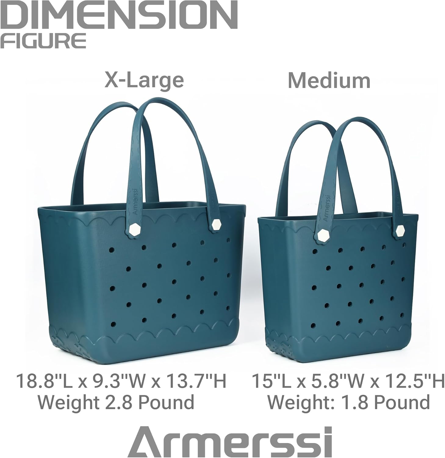 X-Large Rubber Tote Beach Bag for Women | Medium Durable Rubber Bag Waterproof Washable Versatile Tote Bags - Image 3