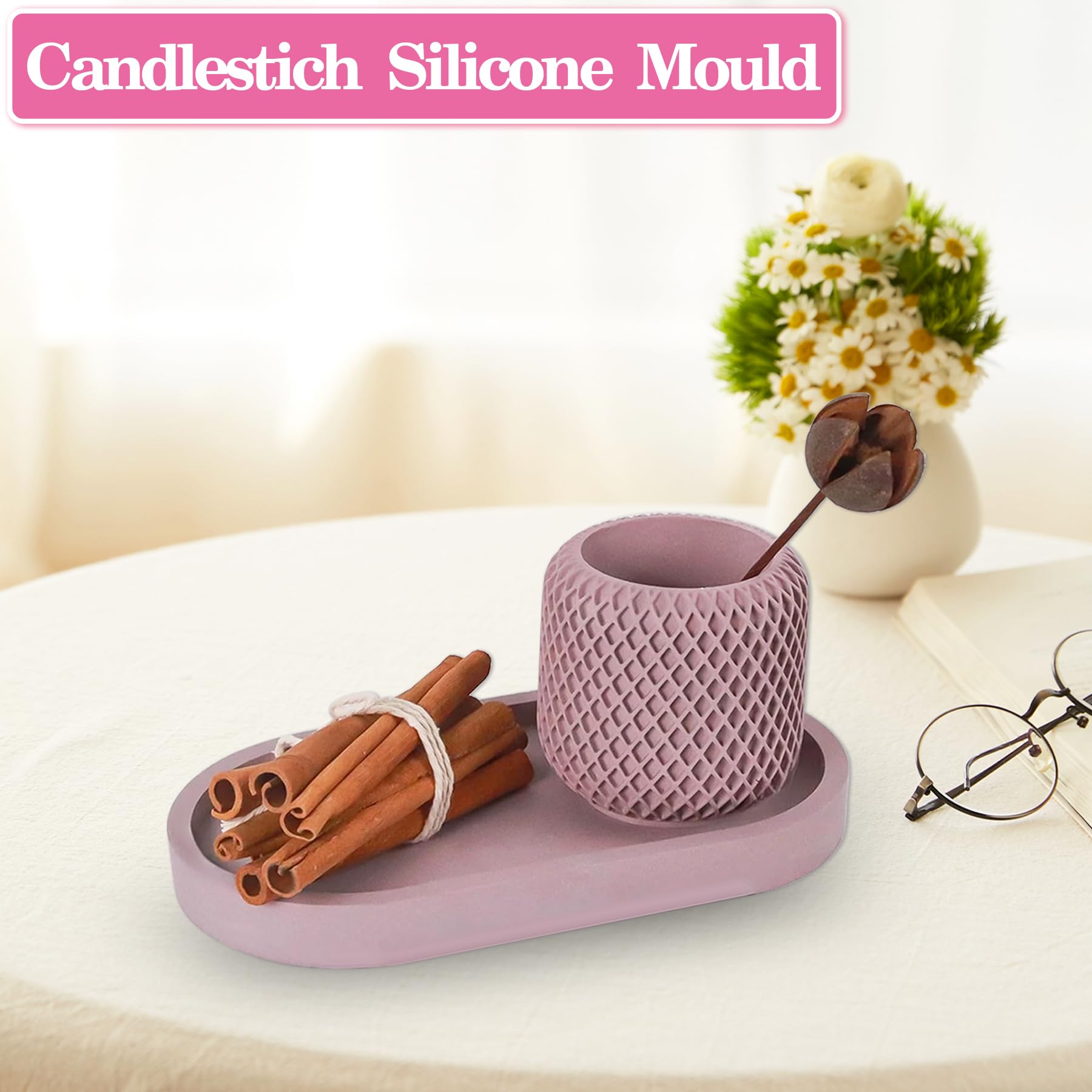 3 Stampi In Silicone Per Portacandele A Forma Di Casa | Fai Da Te E Colata Di Gesso, Resina | Riusabili, Antiaderenti, Facili Da Sformare - 2