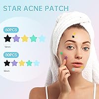 Vista 2 de Parche para espinillas para acné, hidrocoloide absorbente, lindas cubiertas de estrellas para espinillas de estrellas para rostro, parches