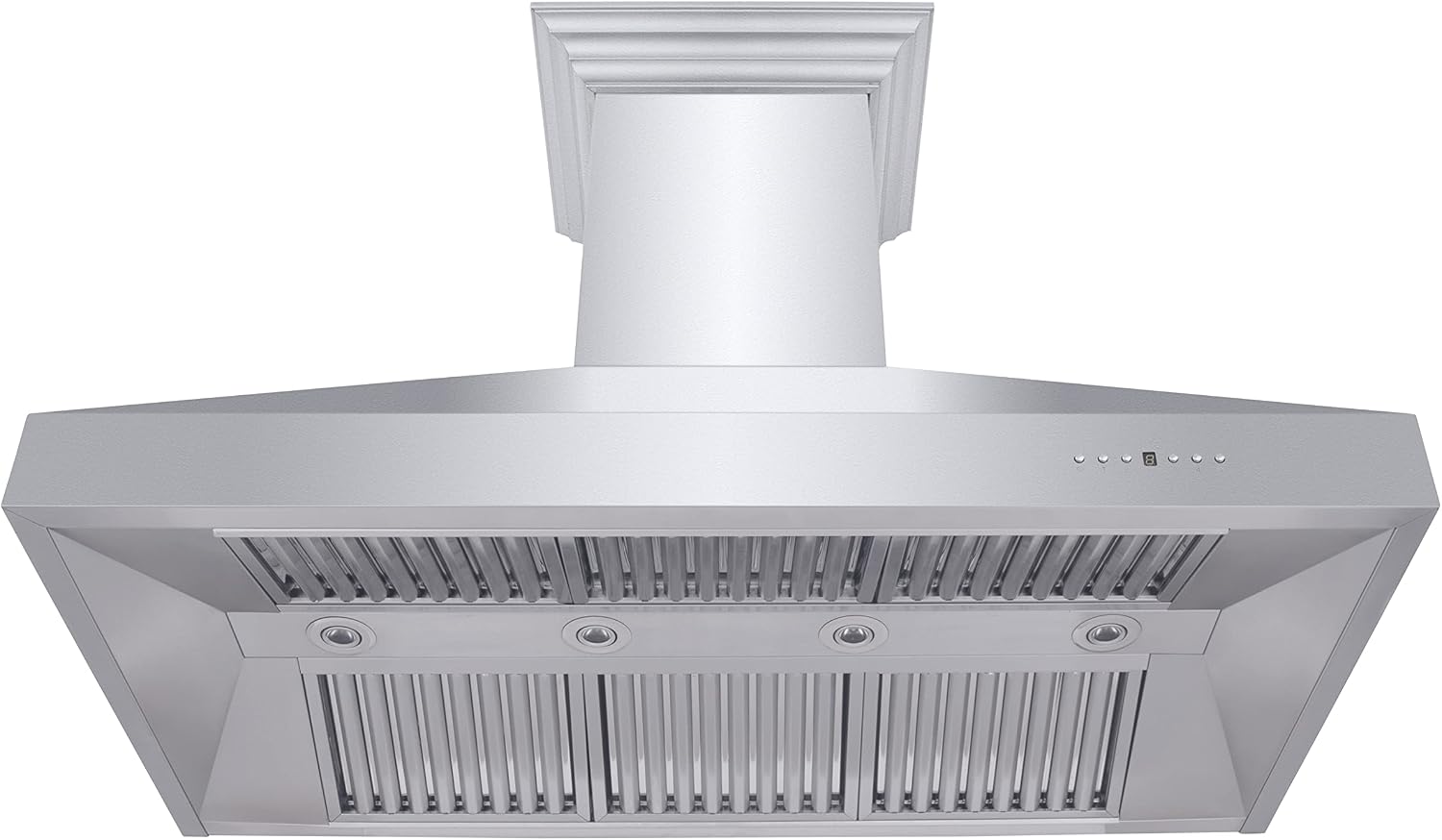 ZLINE 48" Professional Ducted Wall Mount Range Hood in Stainless Steel with Crown Molding (667CRN-48)