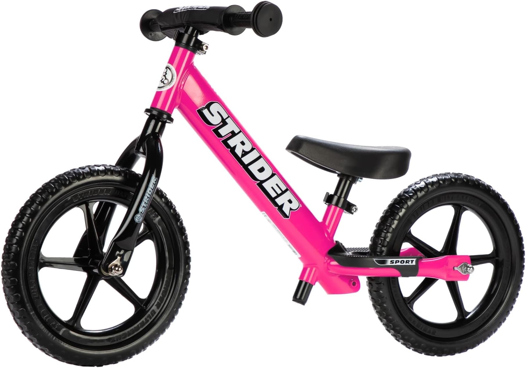 12-Inch No Pedal Balance Bike For Unisex Kids , Pink, Rigid