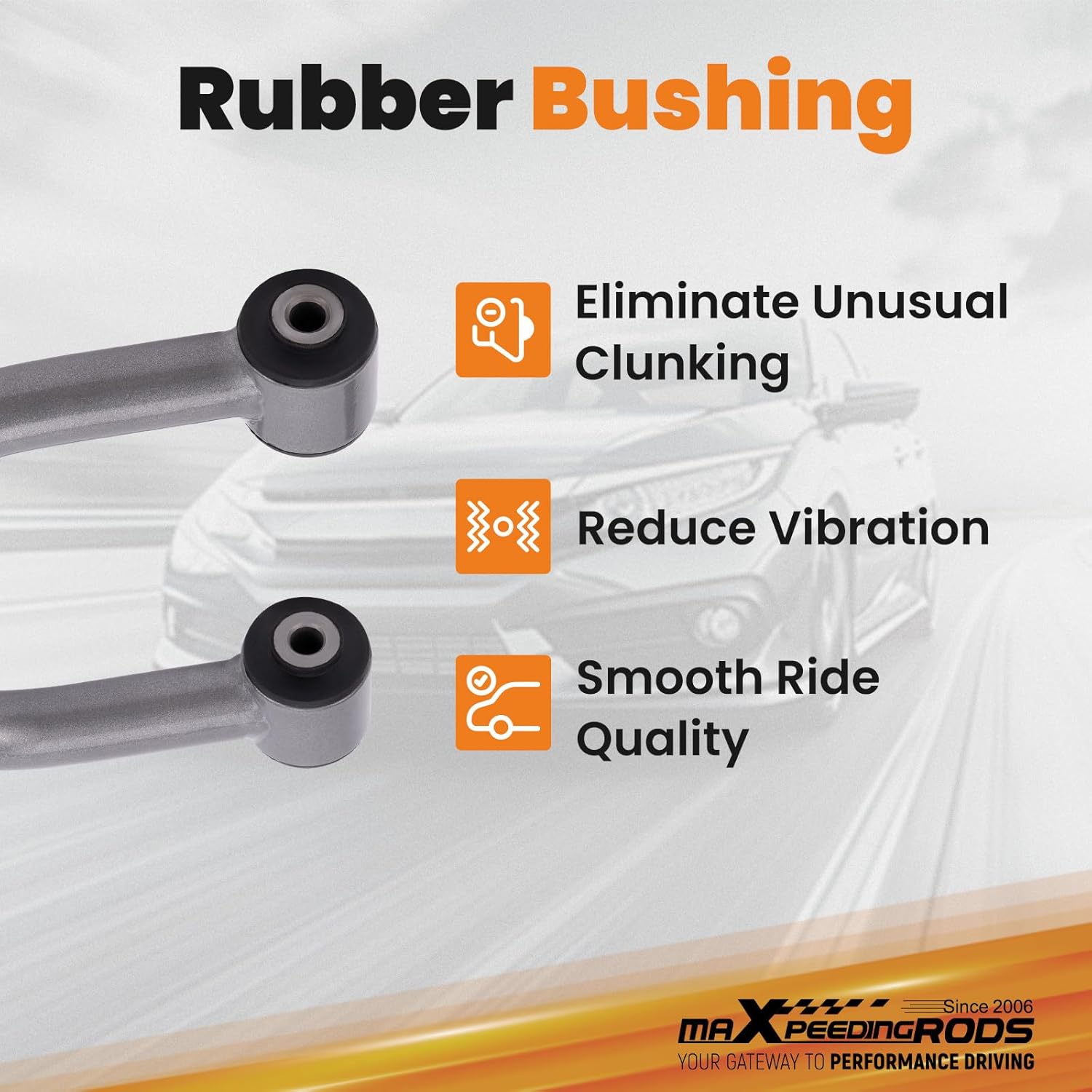 maXpeedingrods Front Upper Control Arms for Honda CRV 1997-2001, -2° To +3° Adjustable Camber Arm Kit