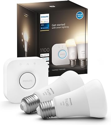 PHILIPS BOMBILLA HUE WHITE 9.5W 1100 E27 MALÝ STARTER KIT