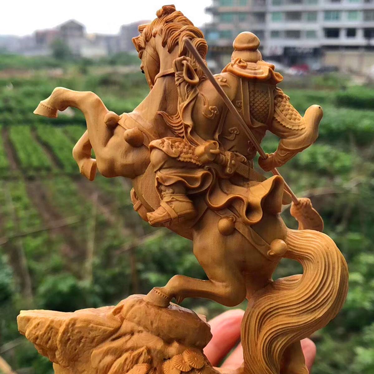 龍旗関羽 置物 三国志 彫刻 金運 開運 風水 【公式通販】