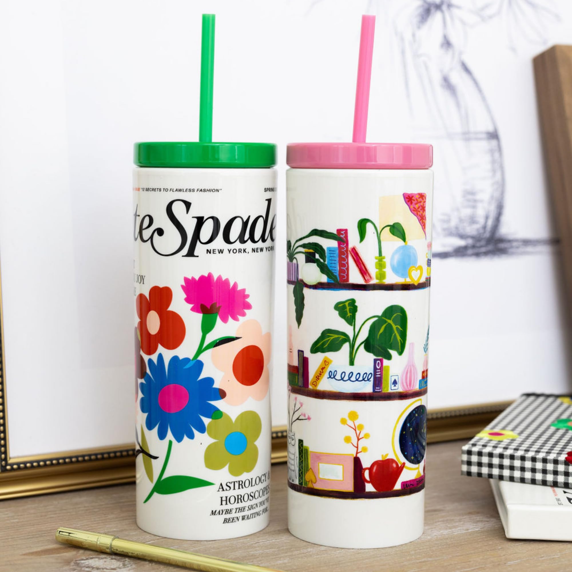 Amazon.com: kate spade new york Insulated Tumbler with Reusable